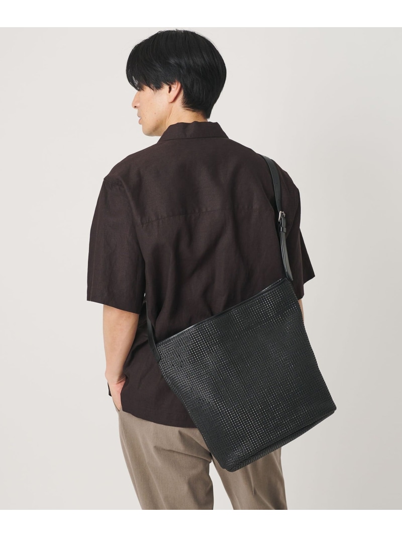 BEAUTY\u0026YOUTH UNITED ARROWS ウーブン メッシュ 井戸釣瓶 肩先 御徒面子 もの言う花＆青少年 ユナイテッドアローズ 御徒面子 ショルダーバッグ 白いこと 黒いこと【貨物輸送無料】