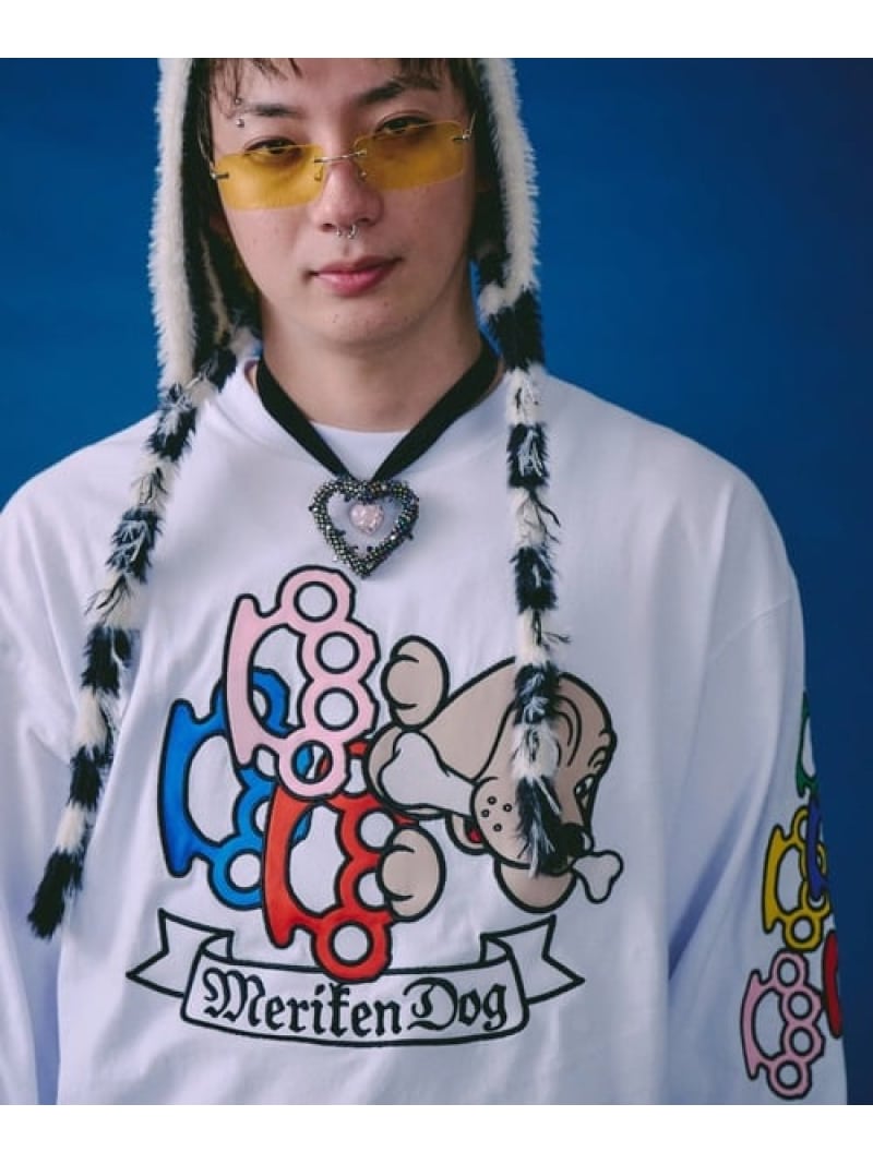 SELECT BRANDS GALFY/ガルフィー メリケンHERTSロンTee(MENS) ジャックローズ トップス カットソー・Tシャツ ブラック ホワイト オレンジ【送料無料】