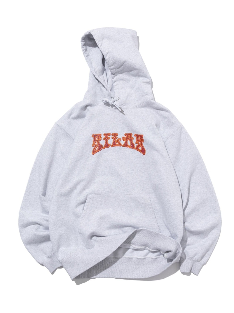 SILAS PSYCH LOGO SWEAT HOODIE 犀ラス トップス スウェット・トレーナー 米国海軍 薄墨色【貨物輸送無料】
