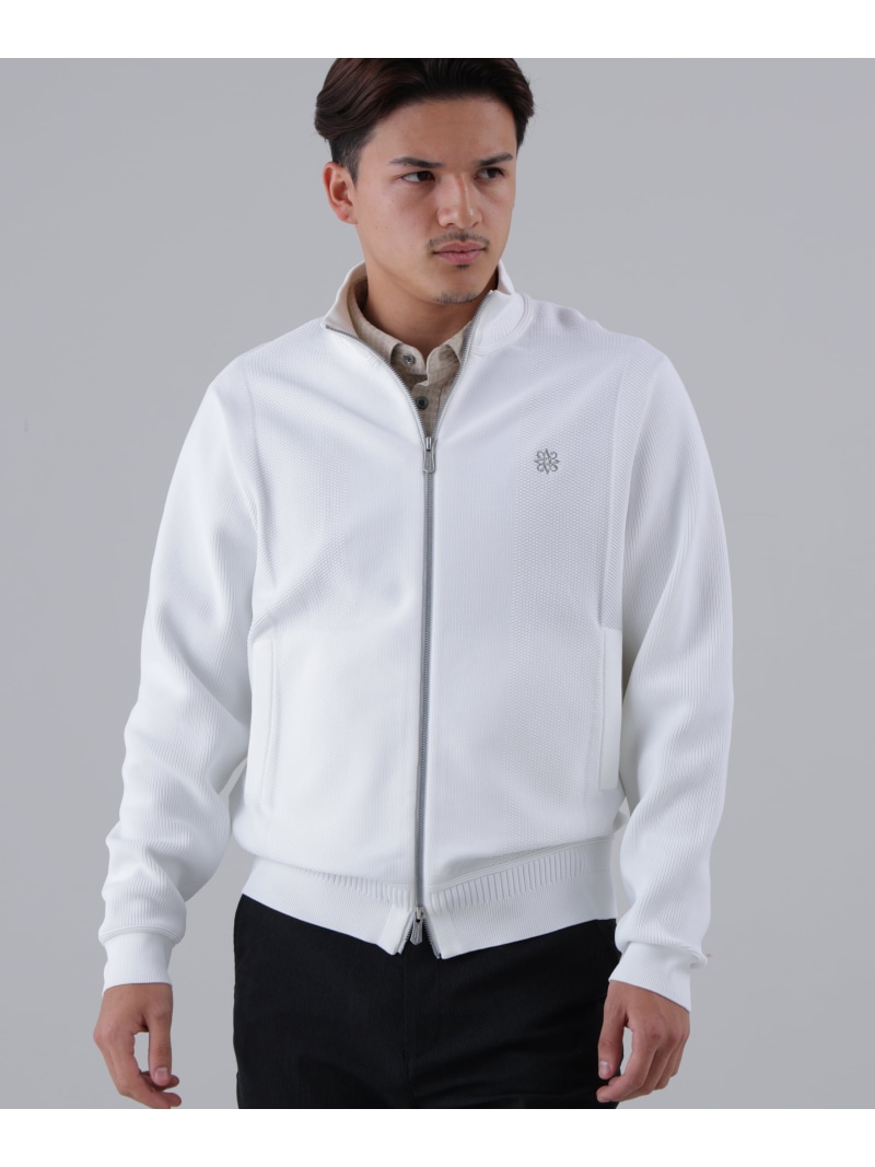 St ANDREWS 12Gリンクスニットブルゾン (MENS) セントアンドリュース トップス ジレー 白いこと 黒いこと【貨物輸送無料】