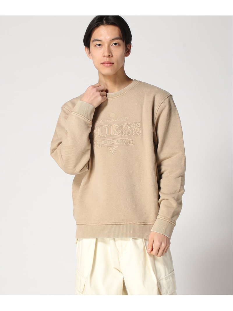 GUESS GUESS スウェット (M)VINTAGE Sweatshirt ゲス トップス スウェット・トレーナー シルバー【送料無料】