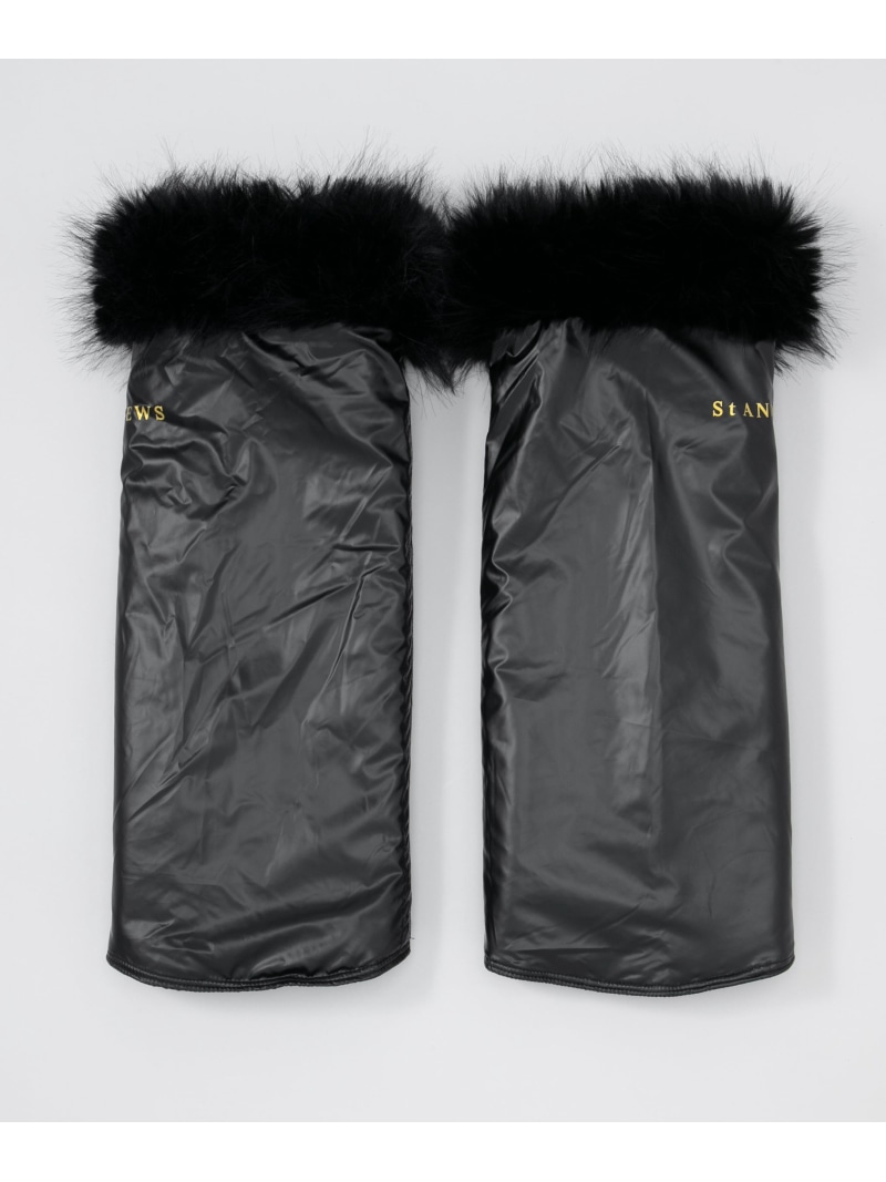 St ANDREWS ポリエステルタフタ×ファーレッグウォーマー (WOMENS) セントアンドリュース スポーツ・アウトドア用品 ゴルフグッズ ブラック ホワイト【送料無料】| Fashion Men