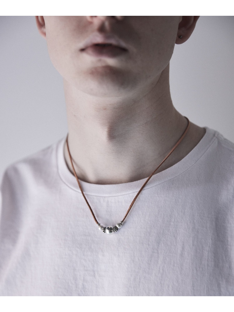 SENTI SILVER BEADS CHOKER シルバー925ビーズチョーカー コンポジット アクセサリー・腕時計 ネックレス ブラウン ブラック【先行予約】*【送料無料】