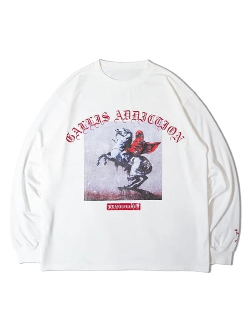GALLIS ADDICTION 【BRANDALISED×GALLIS ADDICTION】BLIND-BONAPARTE L/S TEE(MENS) ジャックローズ トップス カットソー・Tシャツ ブラック ホワイト【送料無料】