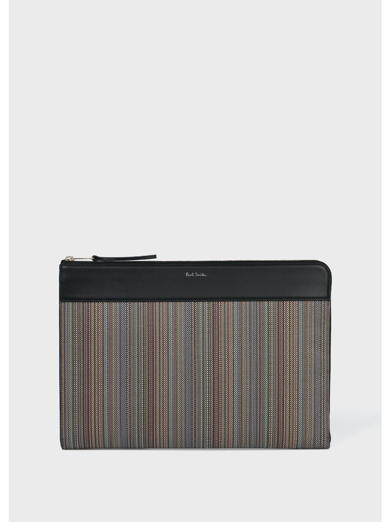 Paul Smith コーテッドキャンバス ドキュメントケース ポール・スミス バッグ その他のバッグ ブラック【送料無料】