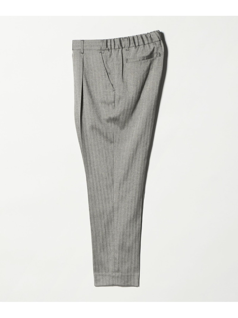 UNITED ARROWS 【別注】＜NUMBER M＞ ヘリンボーン 1プリーツ スラックス ユナイテッドアローズ パンツ その他のパンツ ブラック ホワイト【送料無料】