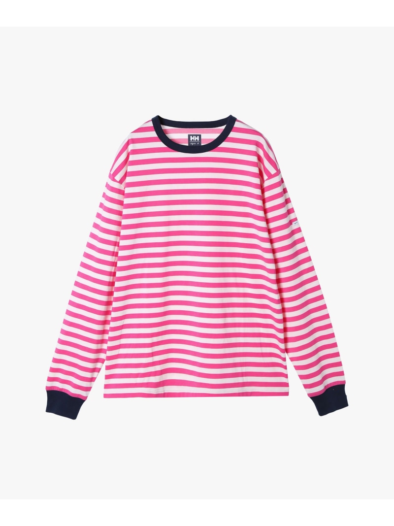 agnes b. FEMME agnes b. * HH L/S Marine Border Tee アニエスベー トップス カットソー・プルオーバー サクラ色【貨物輸送無料】