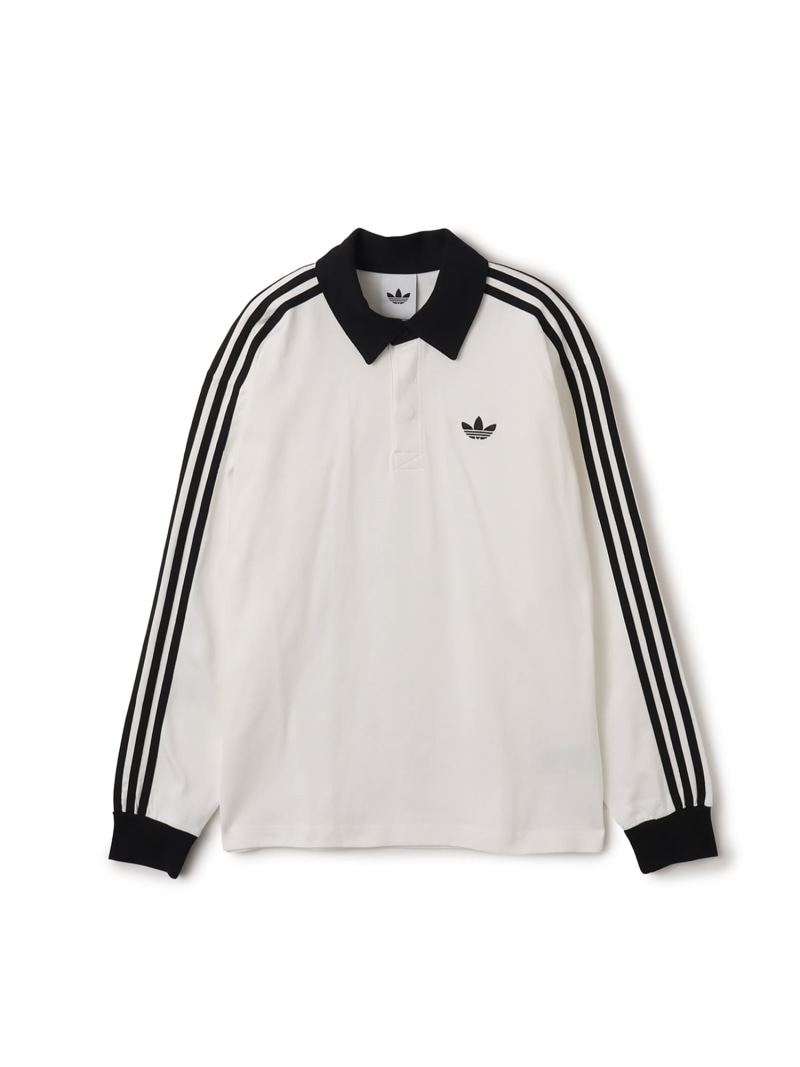adidas adidas 3-STRIPES RUGBY LONGSLEEVE POLO 白いこと アトモス トップス 合奏団 白いこと【貨物輸送無料】