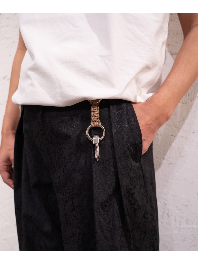 SENTI LEATHER BRAID HOOK CARABINER レザー編み込みフックカラビナ コンポジット ファッション雑貨 チャーム・キーチェーン レッド ブルー ブラウン ブラック【送料無料】