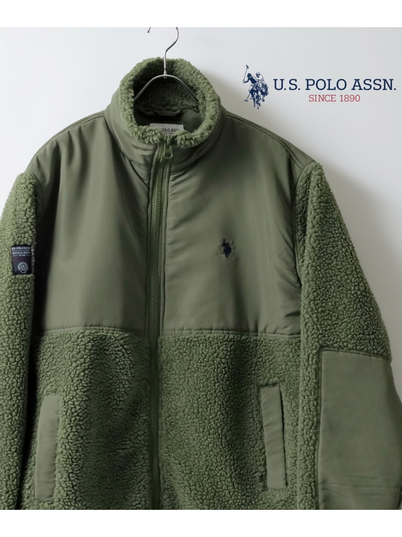 【SALE／31%OFF】U.S. POLO ASSN. U.S. POLO ASSN. ユーエス ポロ アッスン ボア上衣 メンズ 防寒 防風 ボアフリース レディース マルカワ ジャケット・アウター 上衣・前掛け 白いこと カーキ緑であること 黒いこと 米国海軍【RBA_E】【貨物輸送無料】