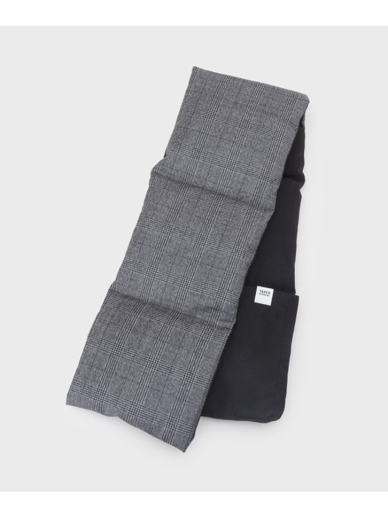 【SALE／45%OFF】TAKEO KIKUCHI インポートファブリック ダウンマフラー タケオキクチ ファッション雑貨 マフラー・ストール・ネックウォーマー グレー ブラウン ブラック ネイビー【RBA_E】【送料無料】