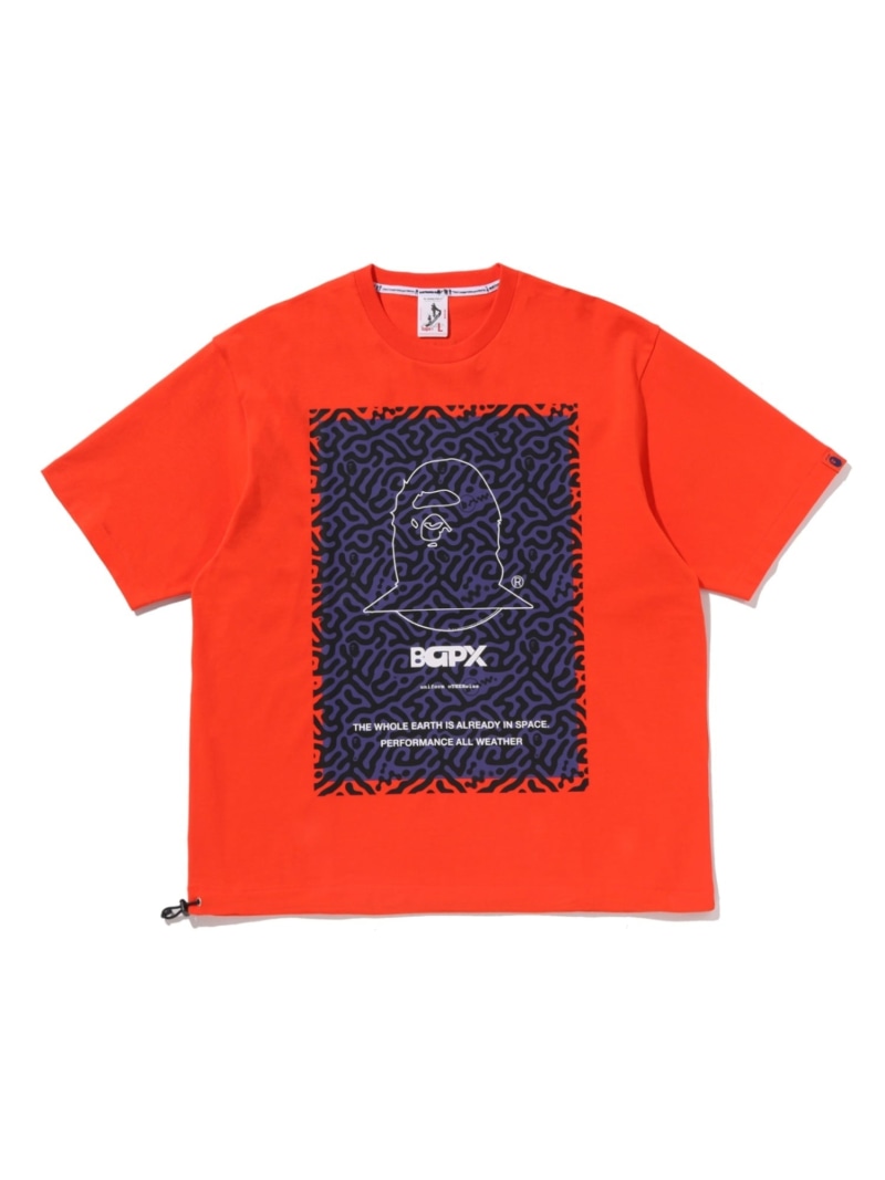 A BATHING APE BAPE BY KAZUKI KURAISHI “MAZE” SHORT SLEEVES TEE ア ベイシング エイプ トップス カットソー・Tシャツ オレンジ ホワイト【送料無料】
