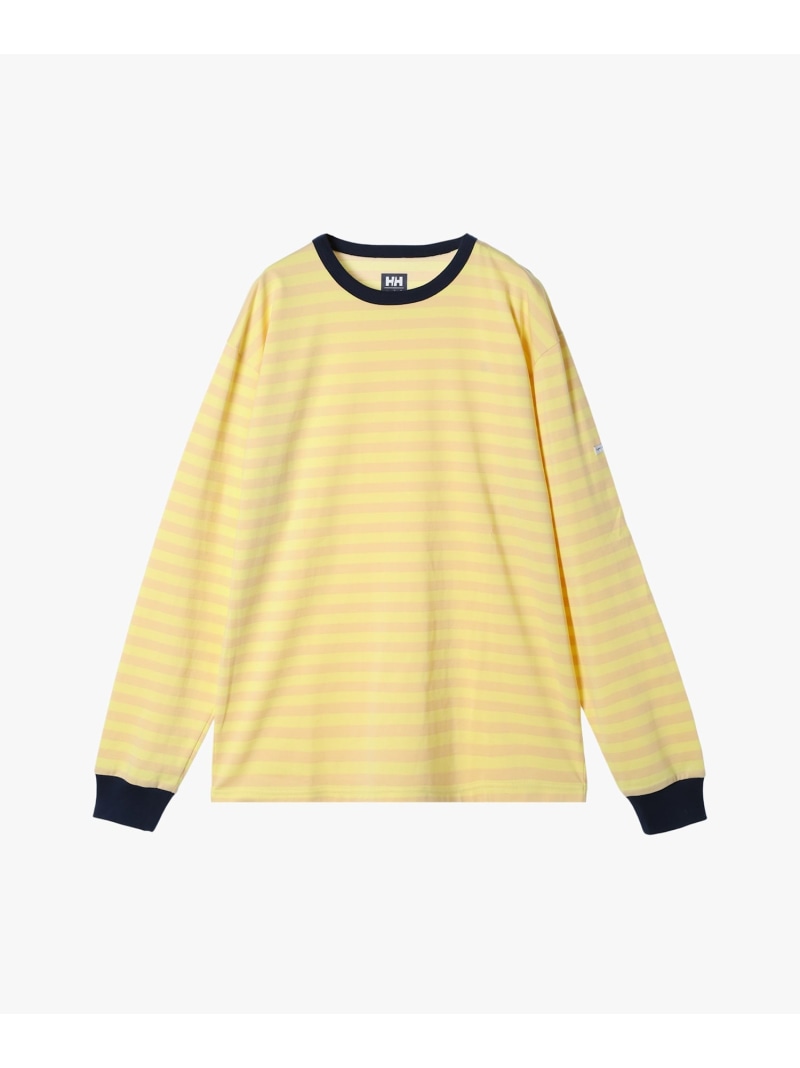 agnes b. FEMME agnes b. * HH L/S Marine Border Tee アニエスベー トップス カットソー・プルオーバー 黄色【貨物輸送無料】