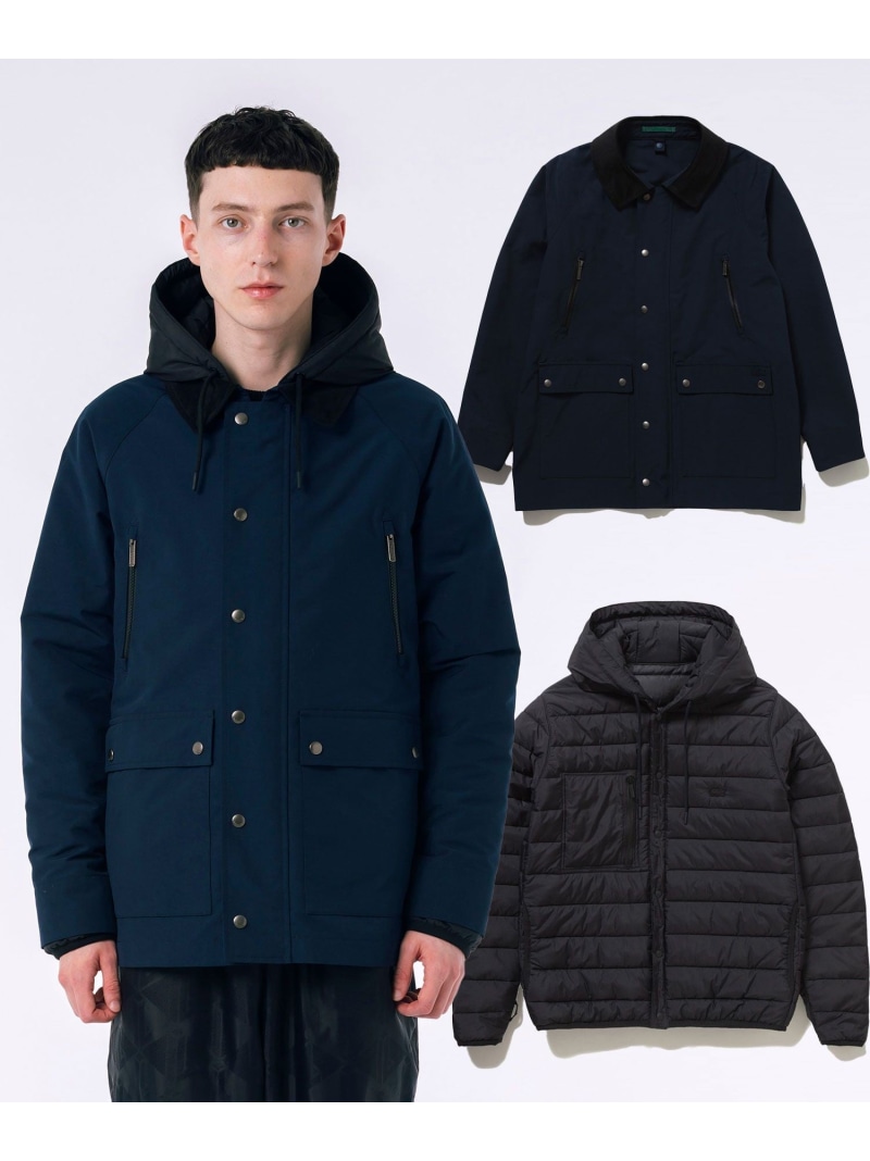 【SALE／30%OFF】LACOSTE 3WAY 中綿ダウン ハンティングコート ラコステ ジャケット・アウター ダウンジャケット・ダウンベスト ブラック ホワイト グリーン【RBA_E】【送料無料】