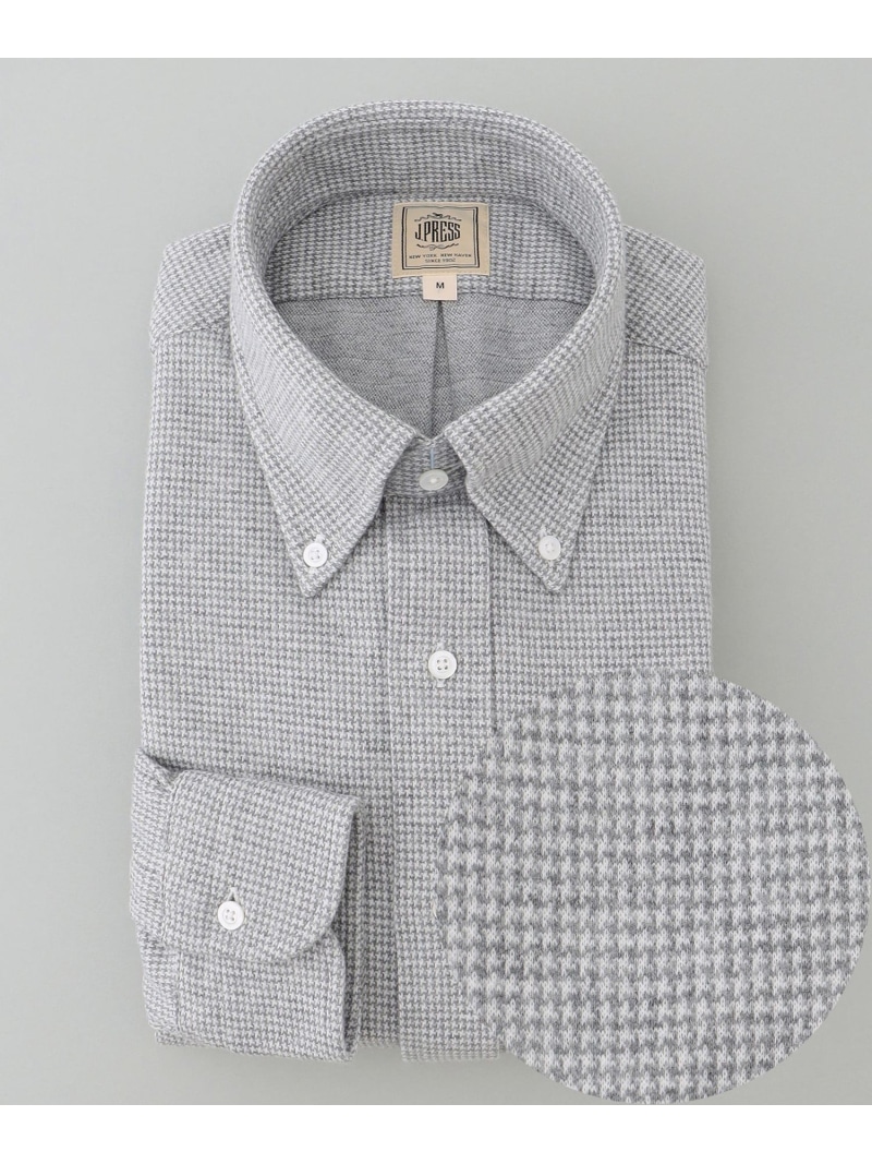 【SALE/40%OFF】J.PRESS 【Single Needle Tailoring / 形態安定】リッチジャージーコットン ネルシャツ/B.D. ジェイプレス トップス シャツ・ブラウス グレー ブルー【RBA_E】【送料無料】| Fashion Men