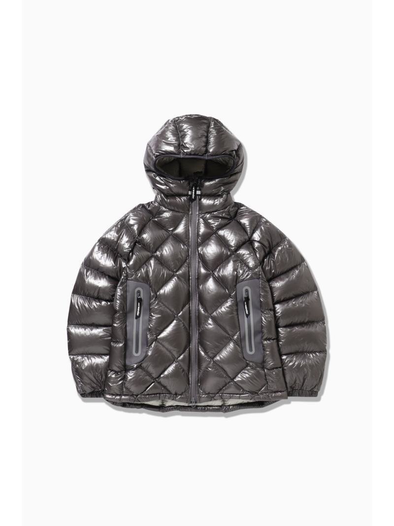 and wander diamond stitch down hoodie アンドワンダー ジャケット・アウター その他のジャケット・アウター グレー ブラック ブラウン【送料無料】