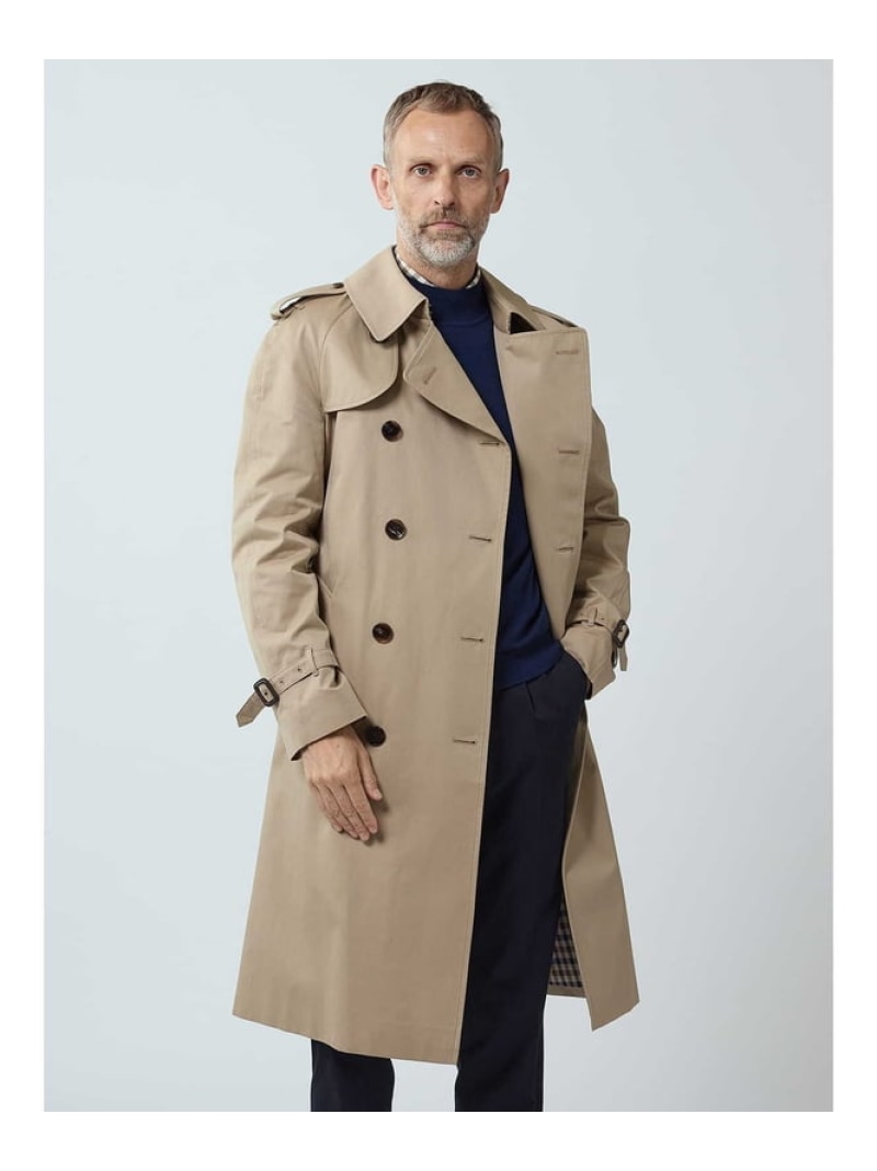 Aquascutum MEN U.K KINGSWAY アクアスキュータム ジャケット・アウター 余分の物のジャケット・アウター 米国海軍 ベージュ【貨物輸送無料】