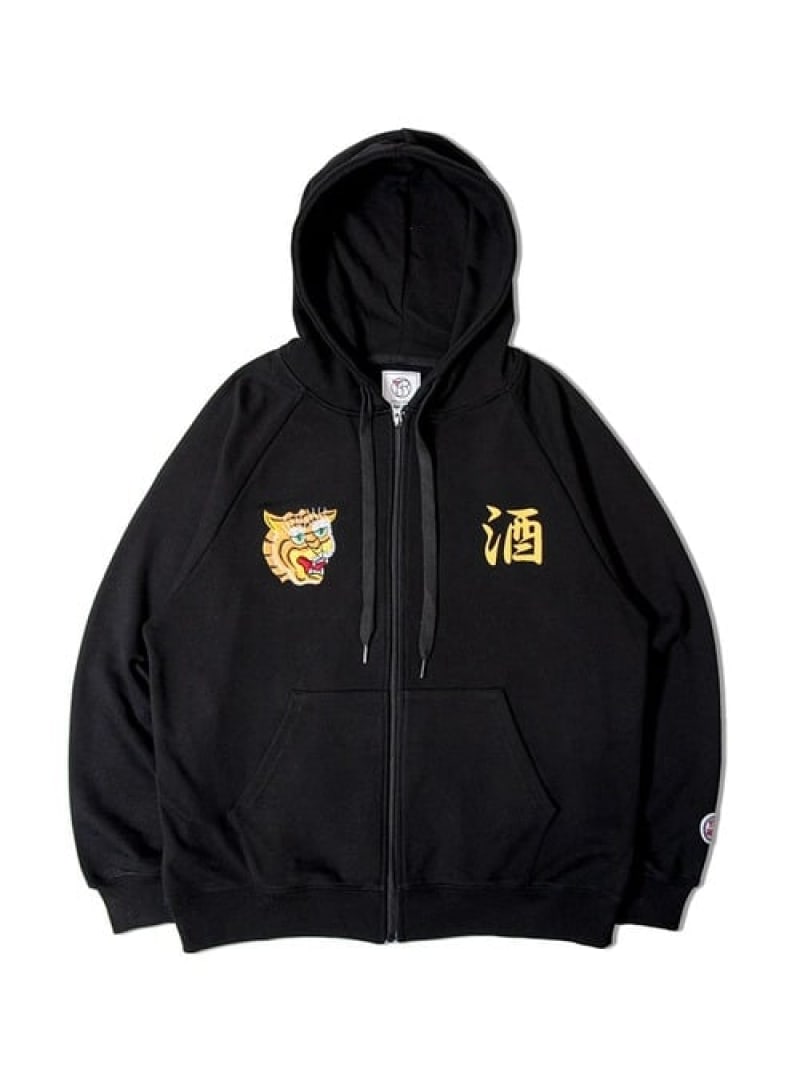 【SALE／30%OFF】SELECT BRANDS YOIDORE/酔いどれ スーベニア フルジップ パーカー(MENS) ジャックローズ トップス スウェット・トレーナー ワインレッド ブラック【RBA_E】【送料無料】