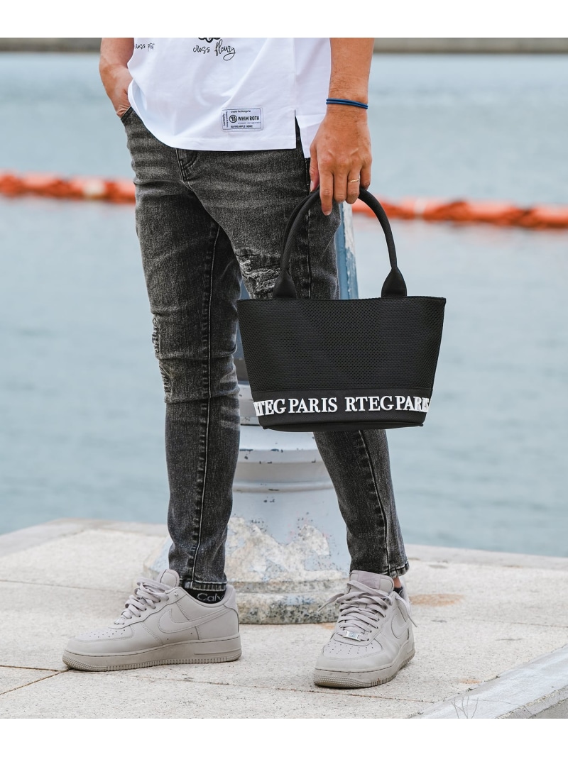 Retro Engine RTEG Natted PARIS TOTO BAG アダムスジャグラー バッグ トートバッグ ブラック イエロー【送料無料】｜ Fashion Men