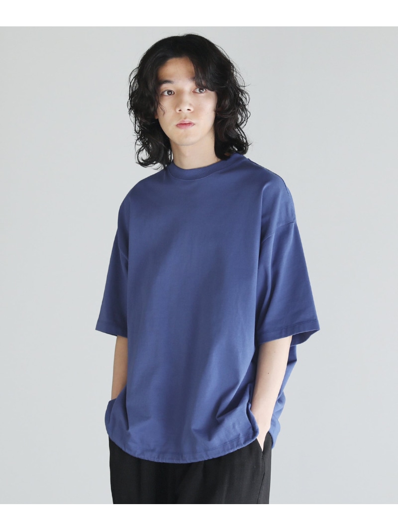 SLICK ヘビーウェイトMVS天竺ジャージドローストリングス半袖Tシャツ カジュアル トップス カットソー・Tシャツ ホワイト グレー ブラック ブルー【送料無料】