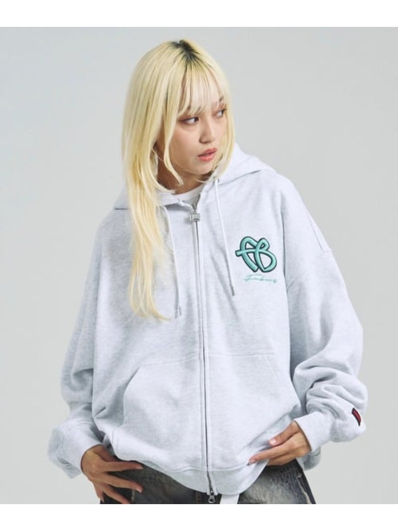 GALLIS ADDICTION FUBU/フブ ZIP Hoodie[GALLIS ADDICTION別注](MENS) 手玉サクラ色 トップス スウェット・トレーナー 黒いこと【貨物輸送無料】