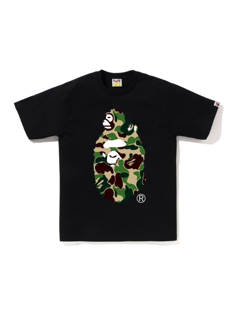 A BATHING APE ABC CAMO MILO ON BIG APE TEE ア ベイシング エイプ トップス カットソー・Tシャツ ブラック ホワイト【送料無料】