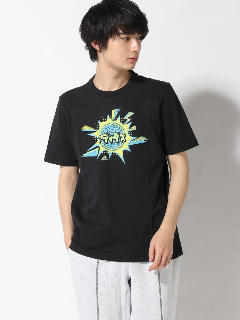 楽天市場 Sale 50 Off Adidas Sports Performance カタカナ 半袖tシャツ Katakana Tee アディダス アディダス カットソー Tシャツ ブラック ホワイト Rba E Rakuten Fashion Men