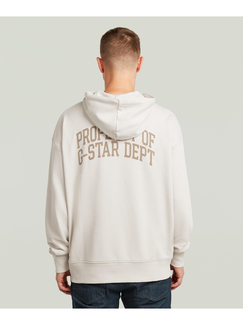 【SALE／40%OFF】G-Star RAW 【公式ショップ】Back Graphic Hoodie Sweater/ミリタリーディテールバックグラフィックスウェットパーカー ジースターロゥ トップス パーカー・フーディー グレー【RBA_E】【送料無料】