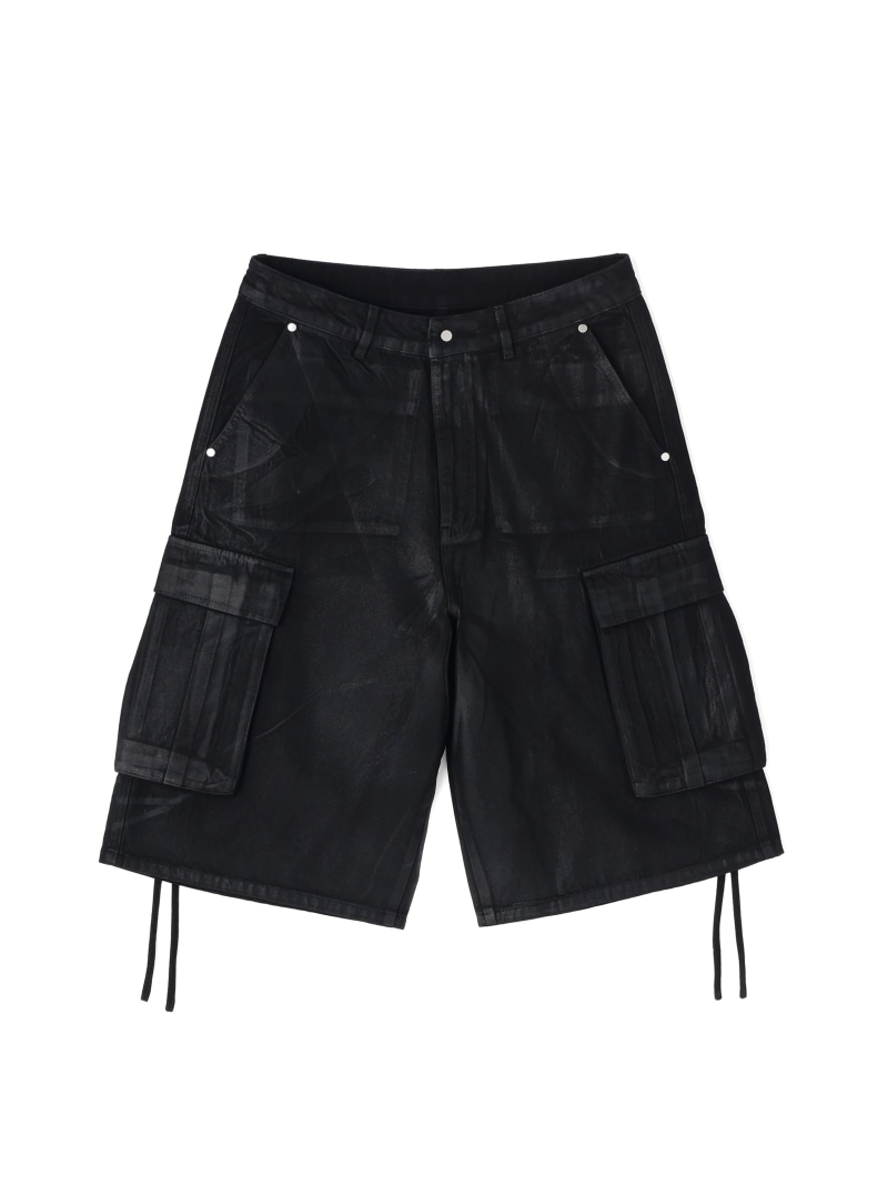 LHP DankeSchon/ダンケシェーン/11oz RUBBER COATED CARGO SHORTS エルエイチピー パンツ その他のパンツ ブラック【送料無料】| Fashion Men