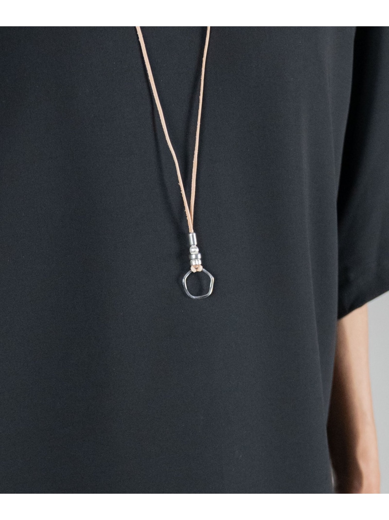SENTI SILVER RING NECKLACE シルバー925リングネックレス&グラスホルダー コンポジット アクセサリー・腕時計 ネックレス ブラック ブラウン【先行予約】*【送料無料】| Fashion Men