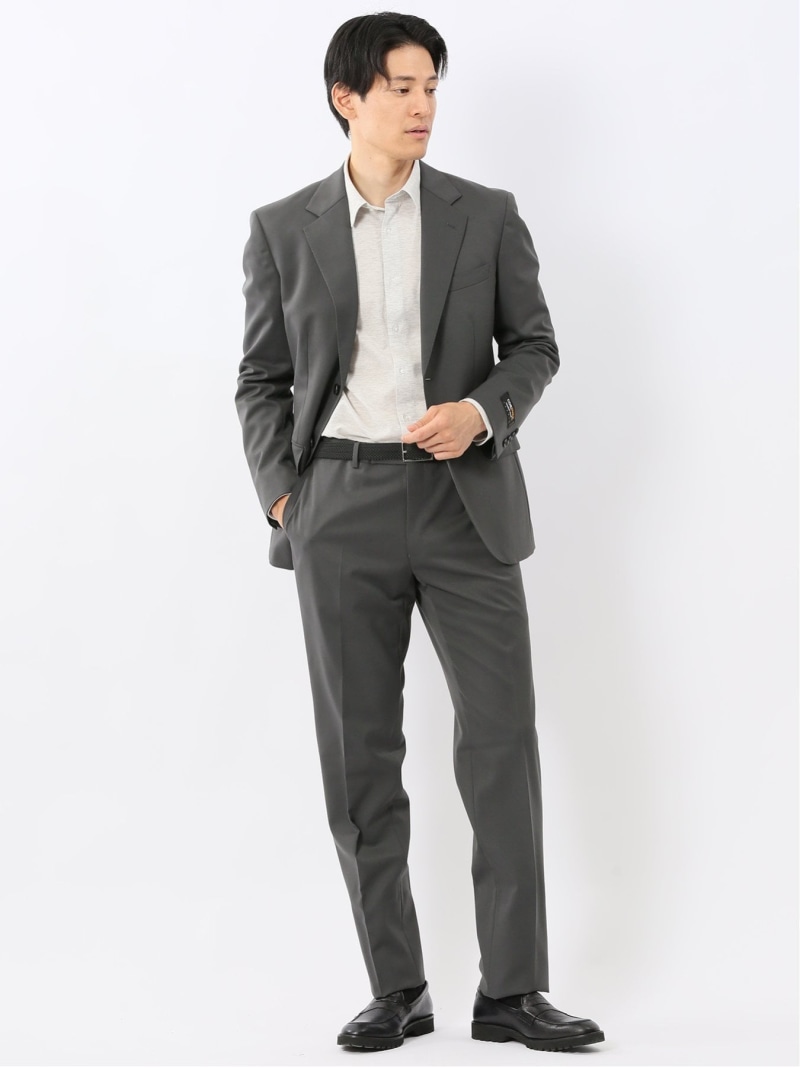 【SALE／20%OFF】m.f.editorial ウールナイロン レギュラーフィット 2ボタン2ピーススーツ グレー タカキュー スーツ・フォーマル セットアップスーツ グレー【RBA_E】【送料無料】