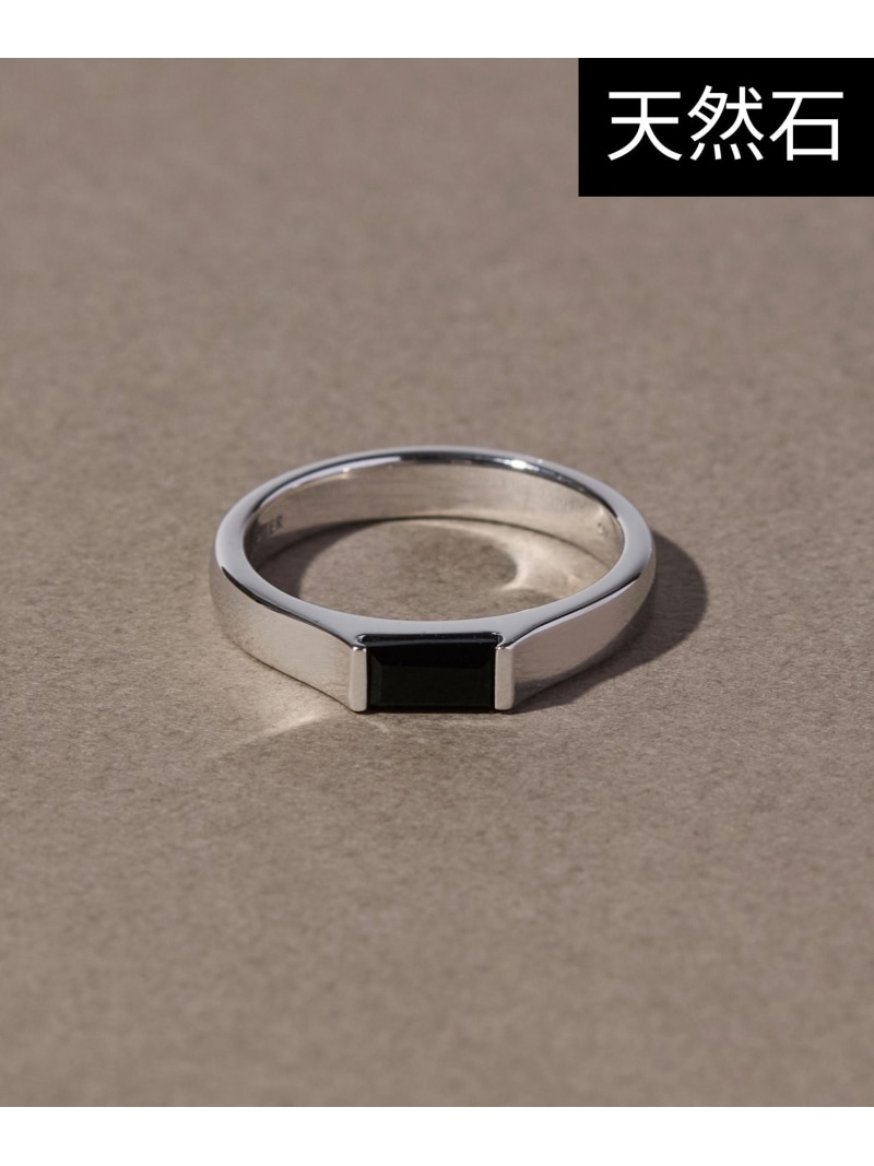 JUPITER 【SV】バケットカットオニキスミニマルリング/天然石/金属アレルギー対応 シルバー ジュエルアディクト アクセサリー・腕時計 リング・指輪 シルバー【送料無料】