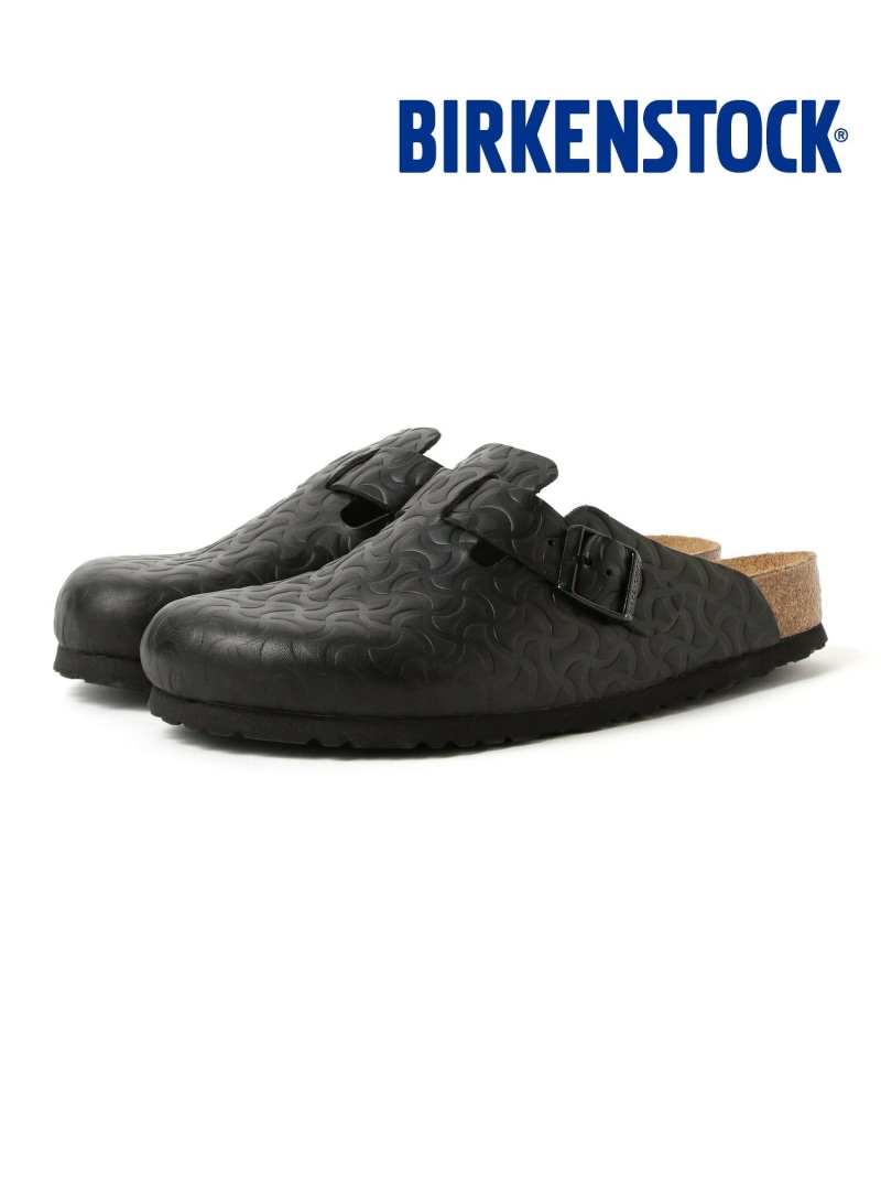 BEAMS 【別注】BIRKENSTOCK / BOSTON "BONE PATTERN" Smooth BLACK ビームス メン シューズ・靴 サンダル ブラック【送料無料】｜ Fashion Men