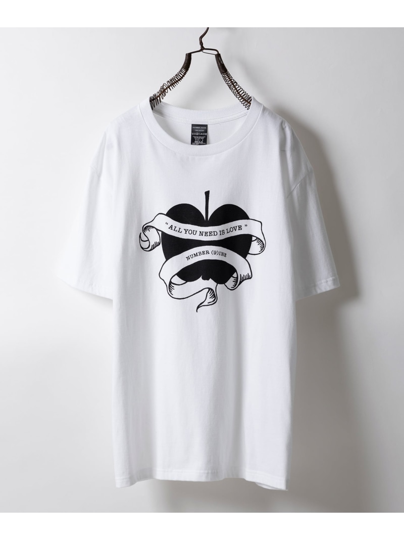 トップス NUMBER (N)INE white shirt Number (n)ine Shield Logo Distressed Tshirt Japanese