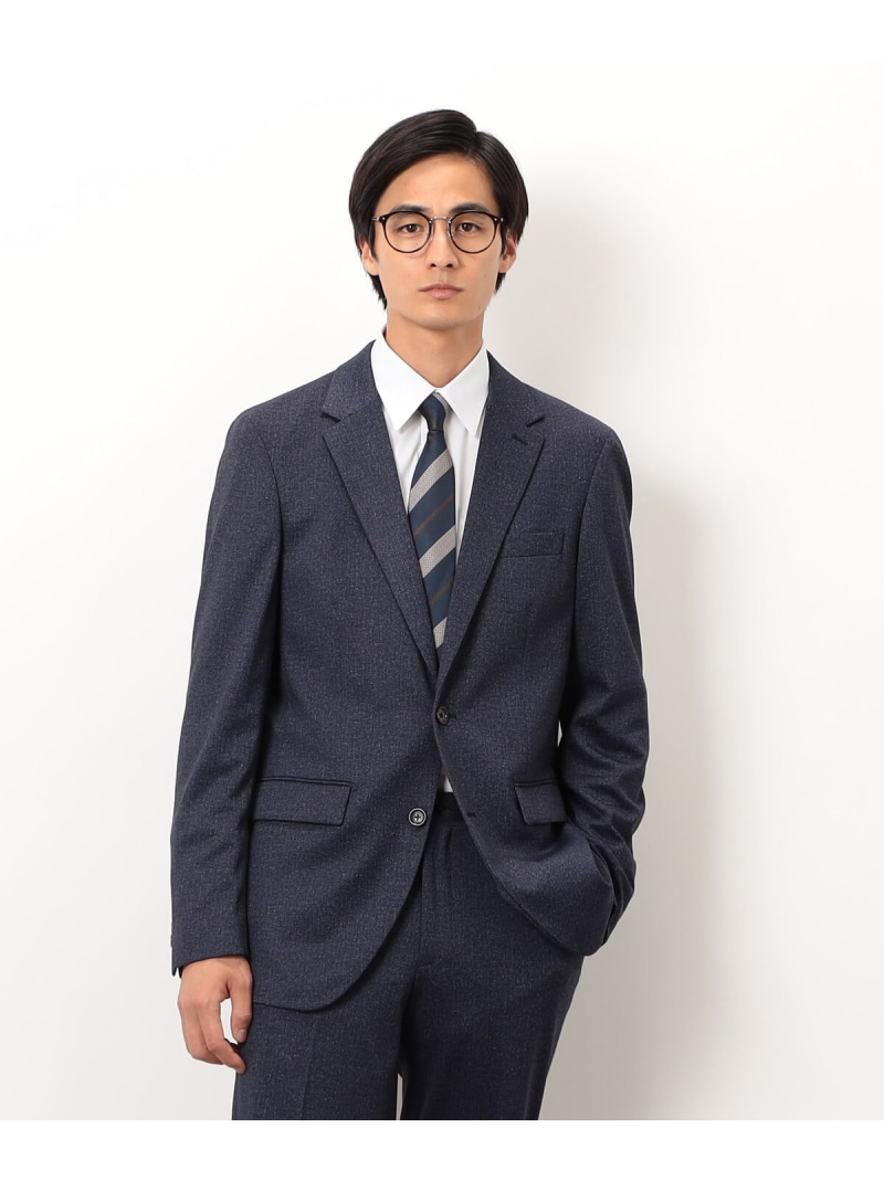 COMME CA ISM 【セットアップ相応う】デニムライクプリントジャージー 上衣 コムサイズム 背広・フォーマル 背広上衣 米国海軍 黒いこと【貨物輸送無料】