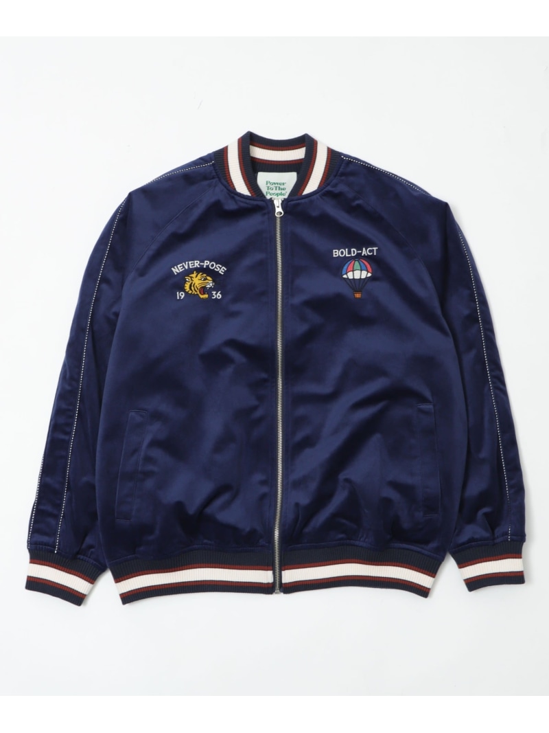WEGO MEN\u0027S ベロアスカジャン ウィゴー ジャケット・アウター 余分の物のジャケット・アウター 米国海軍 黒いこと【貨物輸送無料】 メンズファッション-コート・ジャケット