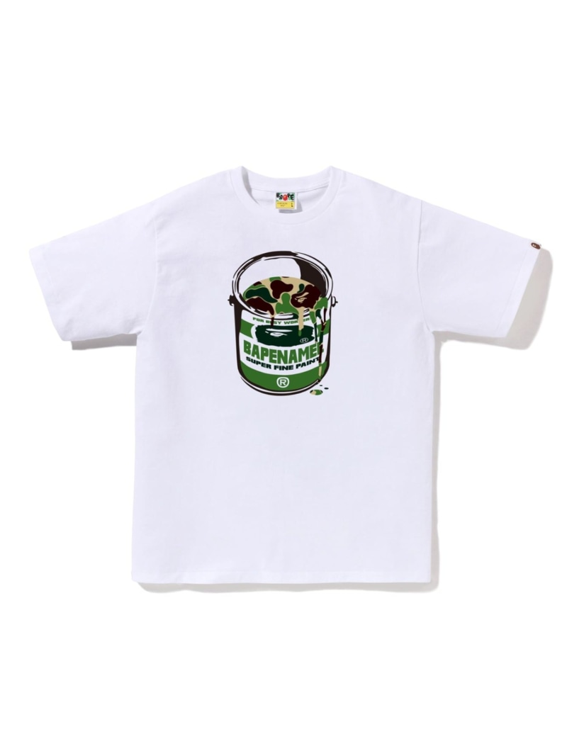 A BATHING APE ABC CAMO PAINT CAN TEE ア ベイシング エイプ トップス カットソー・Tシャツ ホワイト【送料無料】｜ Fashion Men