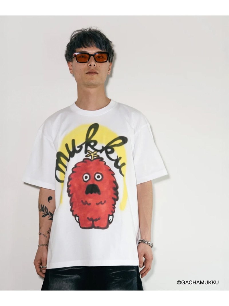 ROYAL FLASH guernika/ゲルニカ/MUKKU Thumb Doll Spray T-Shirt ロイヤルフラッシュ トップス カットソー・Tシャツ ホワイト【送料無料】