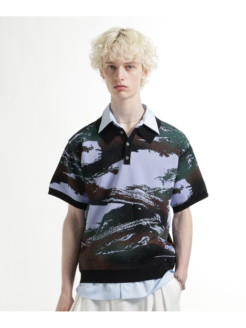 HARE BONSAIポロニット ハレ トップス ニット ブルー【送料無料】| Fashion Men