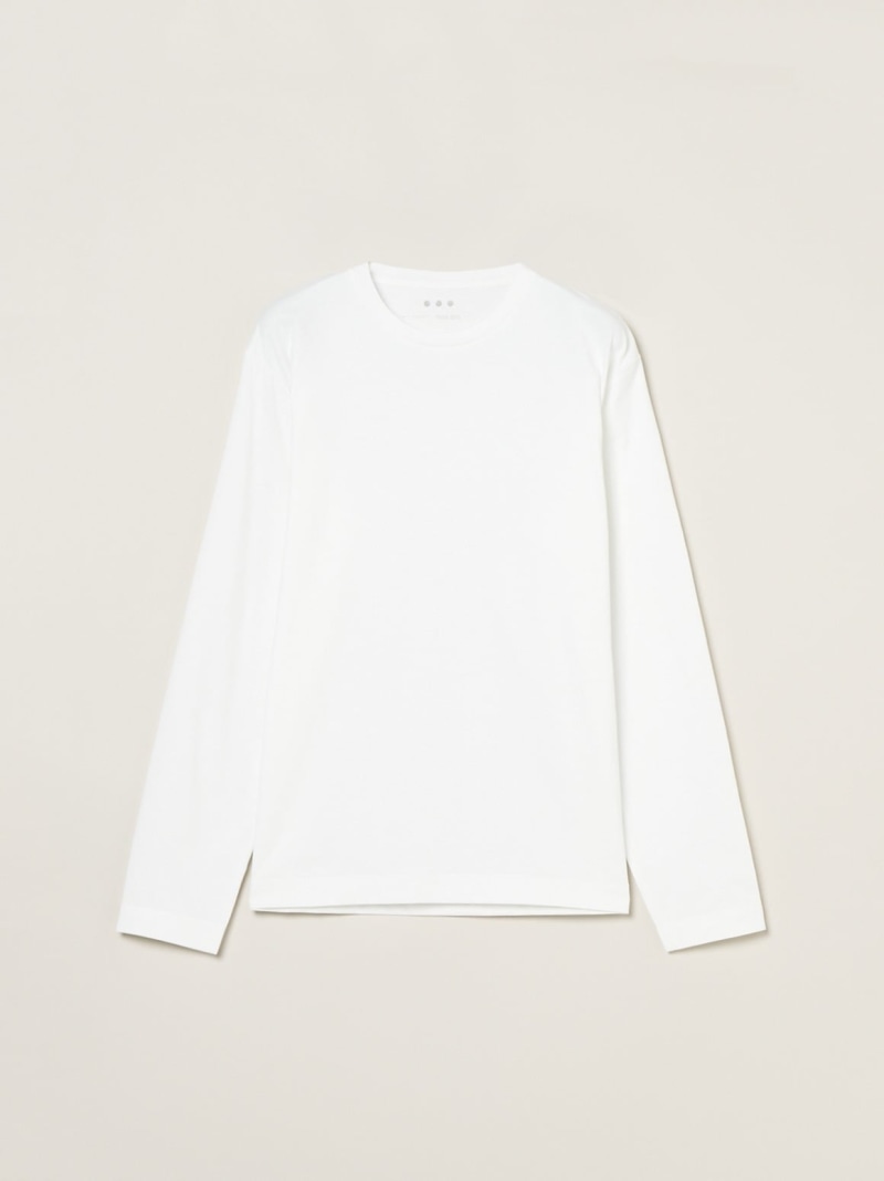 three dots Men\u0027s powdery cotton crew neck スリードッツ トップス カットソー・ティーシャツ 米国海軍 白いこと 黒いこと 赤銅色 薄墨色 青碧【貨物輸送無料】