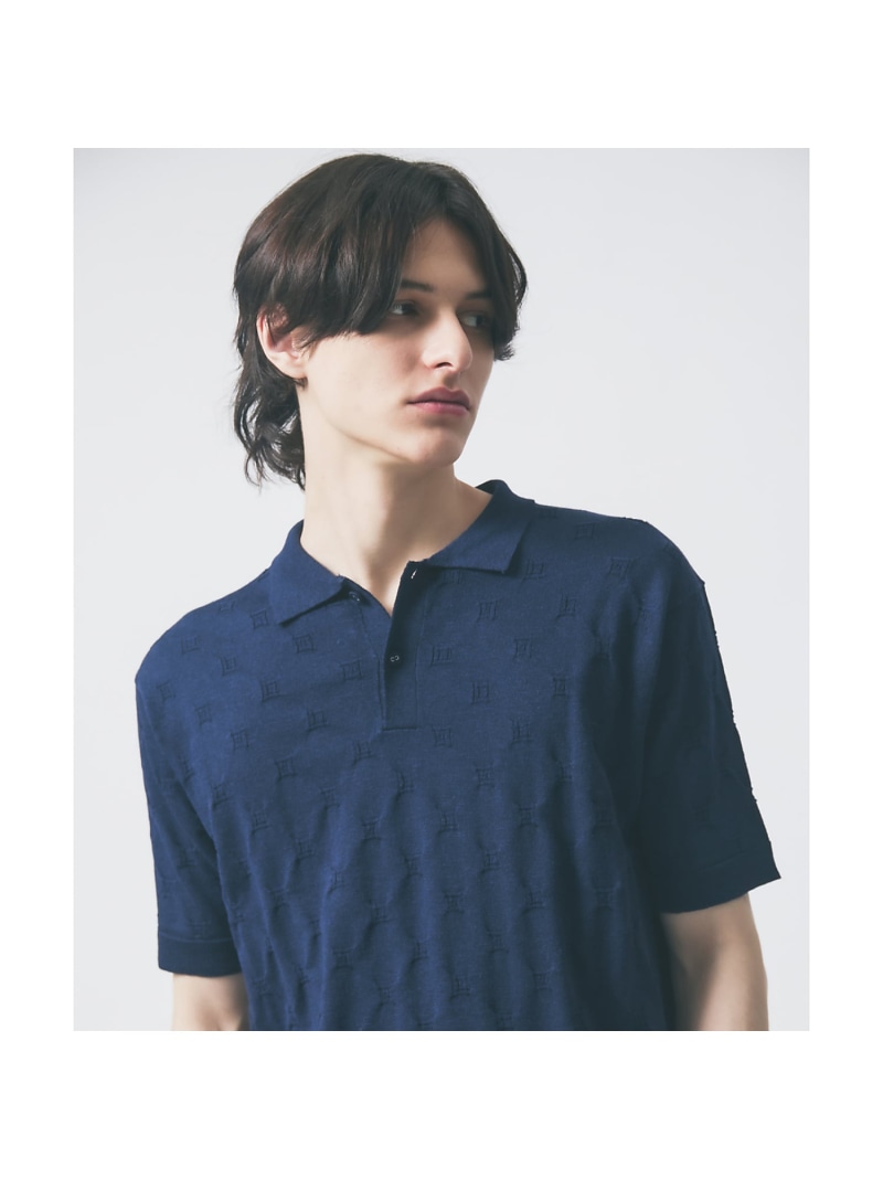 【SALE／40%OFF】ABAHOUSE LASTWORD 【レーヨン*ラミー】ニットポロシャツ アバハウス トップス ポロシャツ ブラウン ベージュ ネイビー【RBA_E】【送料無料】