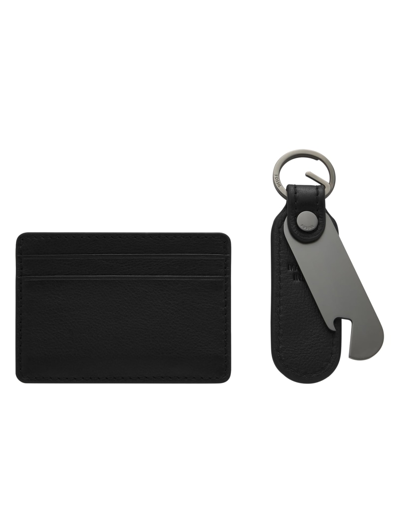 【SALE／30%OFF】FOSSIL フォッシル カード入れ メンズ レザー ブラック MLG0791001 フォッシル 財布・ポーチ・ケース 名刺入れ・カードケース ブラック【RBA_E】【送料無料】
