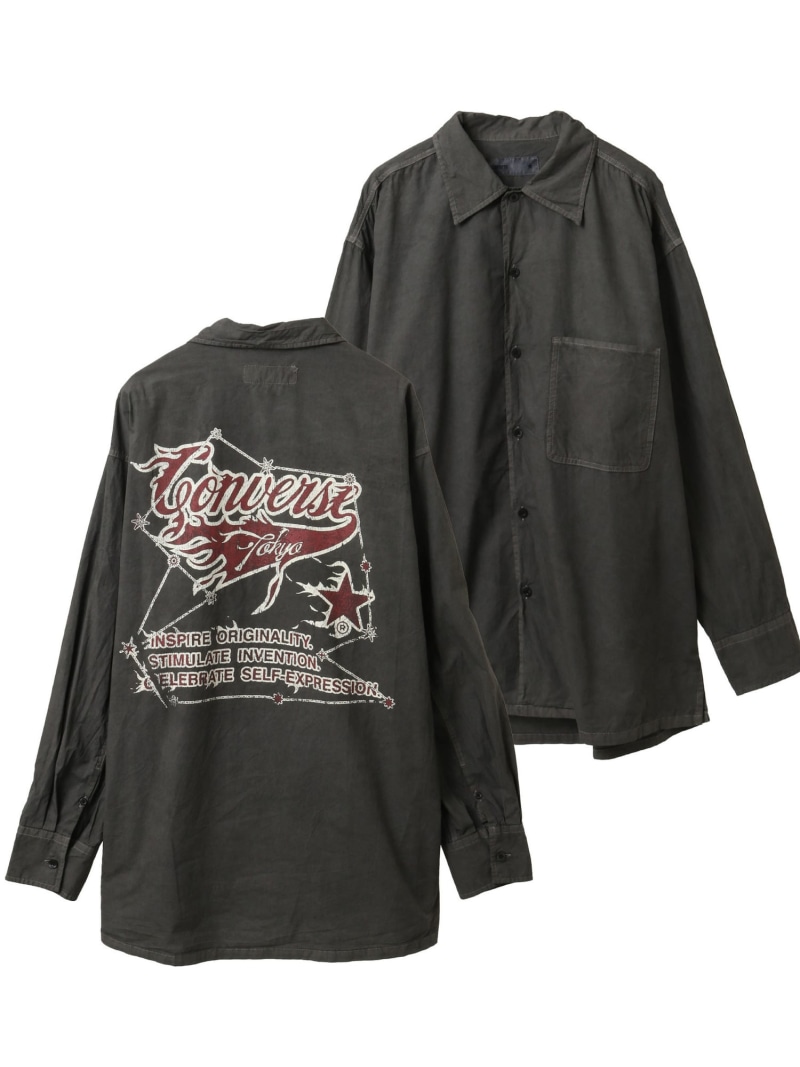 【SALE／40%OFF】CONVERSE TOKYO PIGMENT DYE CONSTELLATION BACK PRINT SHIRT コンバーストウキョウ トップス シャツ・ブラウス ピンク ホワイト ブラック【RBA_E】【送料無料】 7,920円