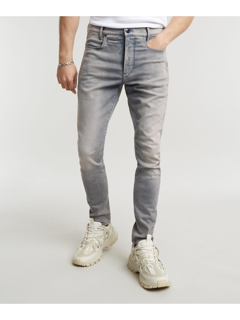 G-Star RAW 【堅苦しさ販売店】D-STAQ 3D SLIM JEANS/立体切り取るスリムテーパードジーンズ ジースターロゥ ズボン下 デニム・ジーンズズボン下 薄墨色【貨物輸送無料】