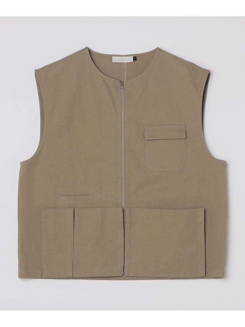 SHIPS MEN AMOMENTO: POCKET VEST シップス トップス ベスト・ジレ カーキグリーン【送料無料】