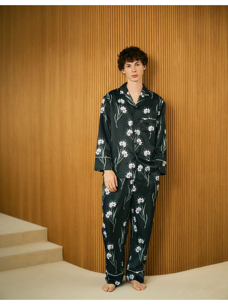 【SALE／27%OFF】SLEEPY SLEEPY メンズヒーリングフラワー長袖ロングパンツ スリーピー スリーピー インナー・ルームウェア パジャマ ネイビー【RBA_E】【送料無料】｜ Fashion Men 9,100円