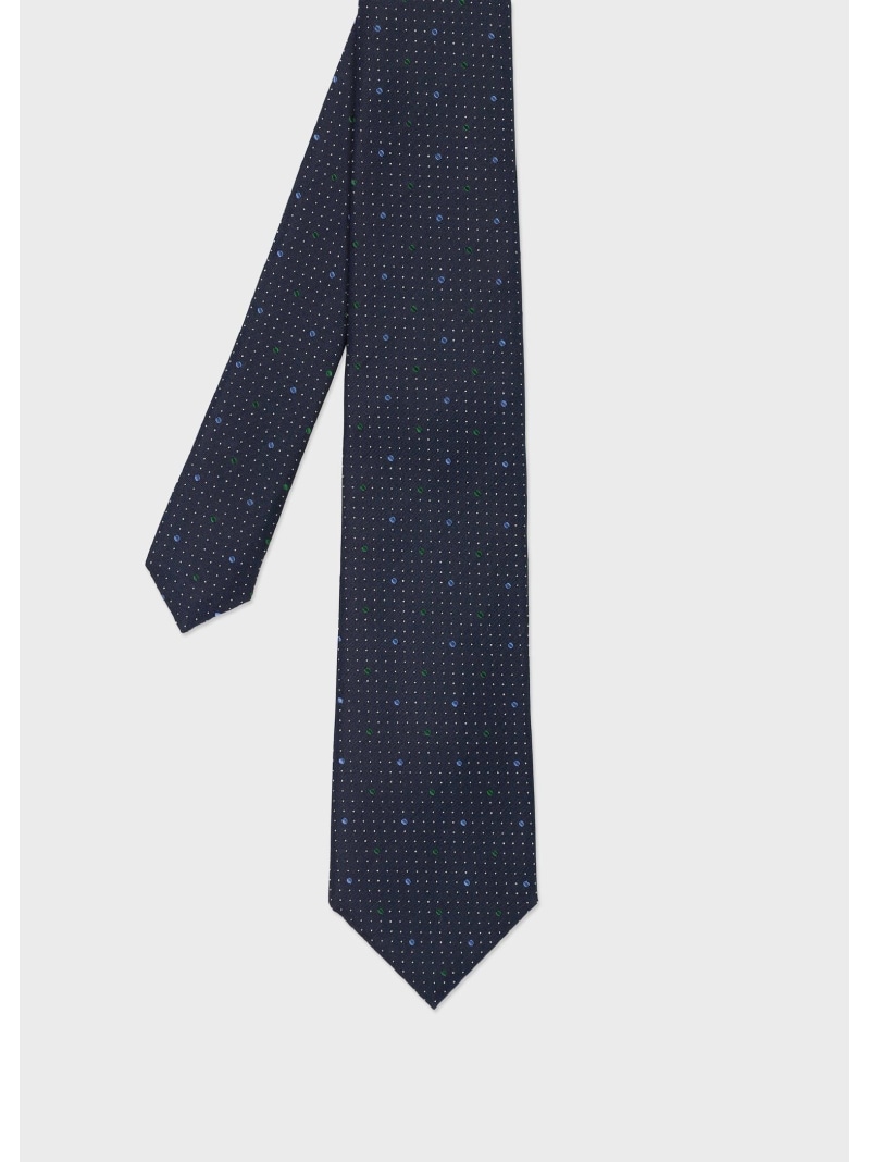 Paul Smith マルチカラードット タイ ポール・スミス スーツ・フォーマル ネクタイ・蝶ネクタイ ネイビー グリーン ブラウン ピンク【送料無料】