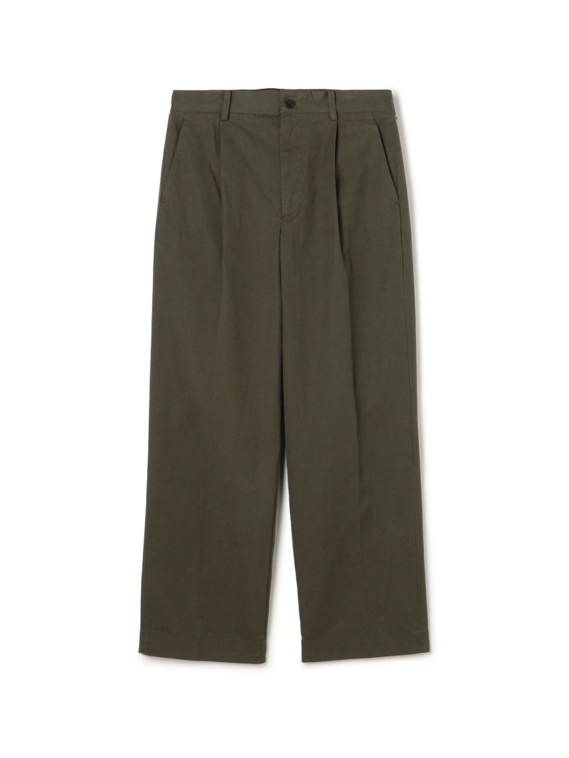 【SALE／30%OFF】TOMORROWLAND MEN 60/3 コットンオックスフォード 1プリーツバレルパンツ トゥモローランド パンツ チノパンツ ネイビー カーキグリーン ホワイト【RBA_E】【送料無料】