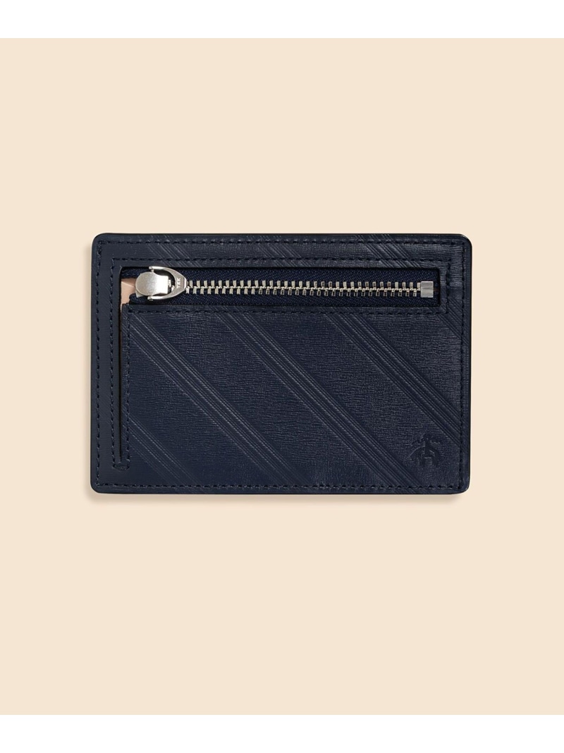 BROOKS BROTHERS カウなめし革 BB#1縞模様 スマートウォレット ブルックス ブラザーズ がま口・合切袋・容れもの がま口 米国海軍 青色【貨物輸送無料】 メンズ財布-財布・ケース-バッグ・小物・ブランド雑貨