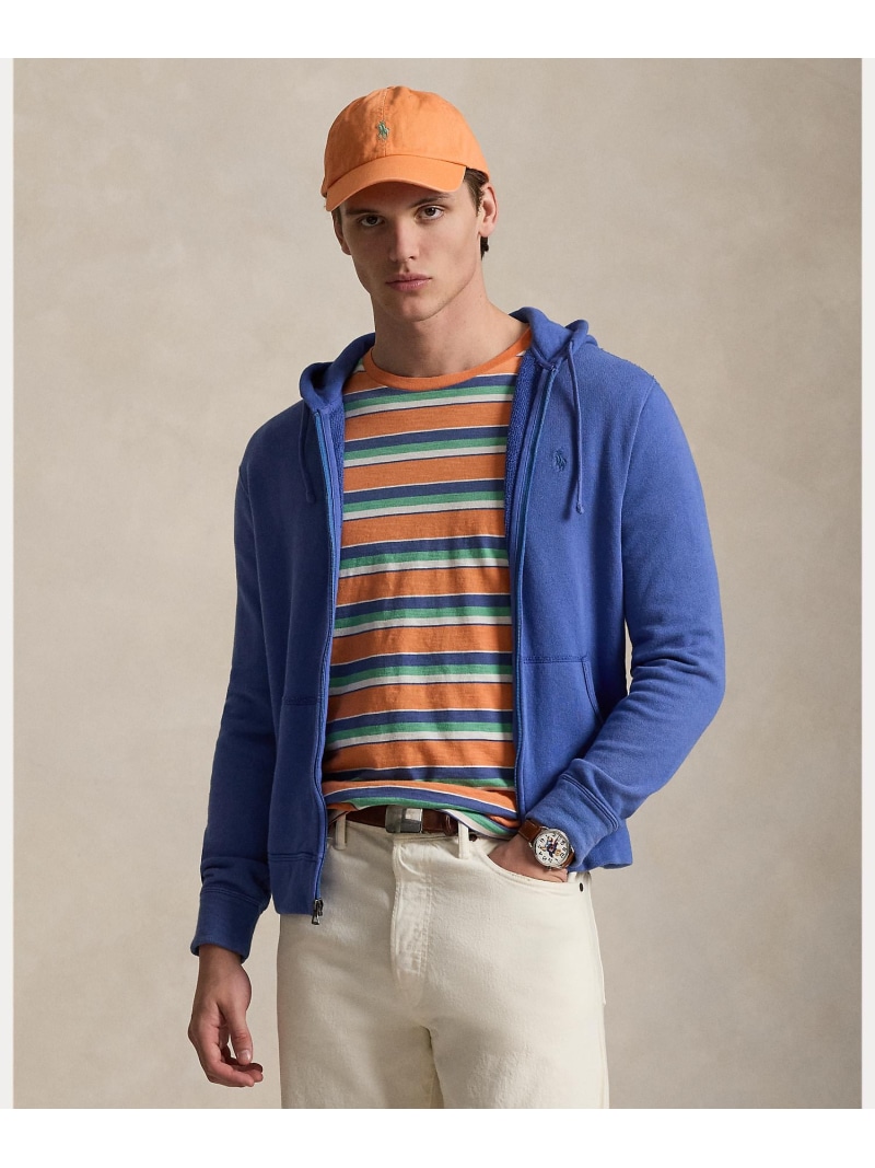 POLO RALPH LAUREN フレンチ テリー フルジップ フーディ ラルフローレン トップス パーカー・フーディー ブルー【送料無料】